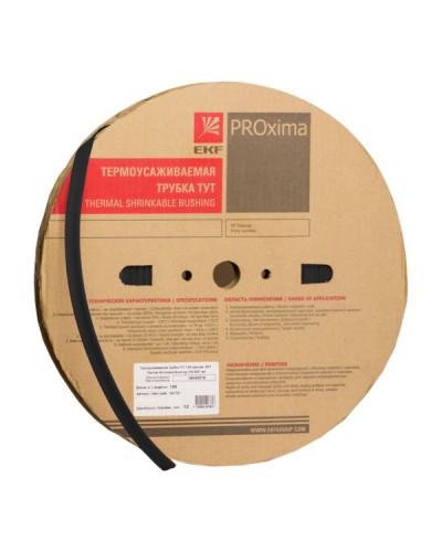 Трубка термоусаживаемая ТУТ 6/3 черная (100м) EKF (tut-6-b) в Северске Аксессуары для кабель-канала Pintop.ru