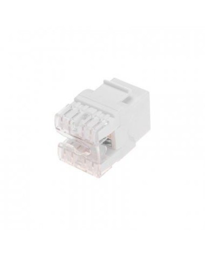 Модуль Keystone Jack RJ-45(8P8C), UTP неэкранированный, CAT 5e, тип 180 градусов, белый REXANT PRO 02-0060 в Северске Модули Keystone Pintop.ru