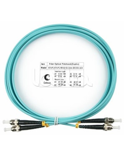 Патч-корд волоконно-оптический MM 50/125 duplex ST-ST LSZH (3 м) Cabeus FOP-50-ST-ST-3m в Северске Патч-корды оптические Pintop.ru