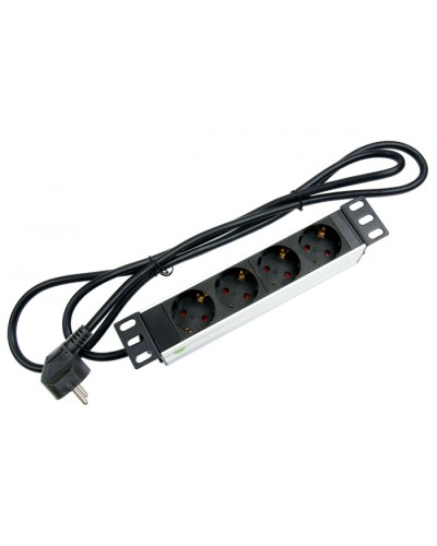 Блок евророзеток для 10 шкафов, горизонтальный, 4 розетки, 16 A Cabeus PDU-4P-2EU в Северске Блоки розеток Pintop.ru