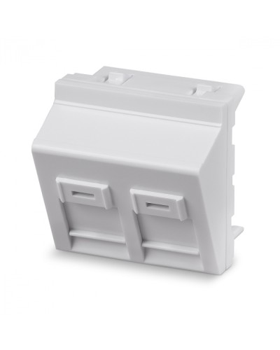 Вставка 45x45 (Mosaic) для 2 модулей формата Keystone Jack, угловая Cabeus (FP-A-45-2M) в Северске Модули Keystone Pintop.ru