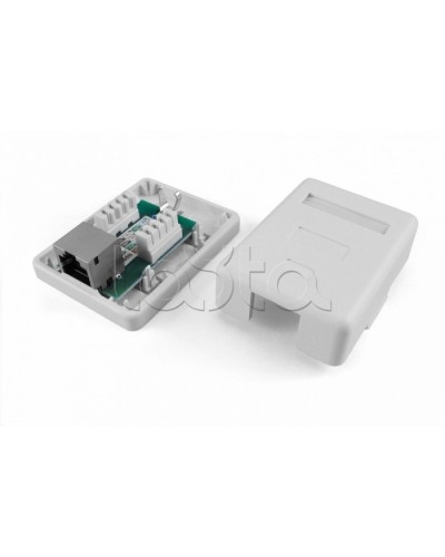 Розетка компьютерная RJ-45(8P8C) Hyperline SB1-1-8P8C-C5e-SH-WH в Северске Розетки компьютерные и телефонные Pintop.ru
