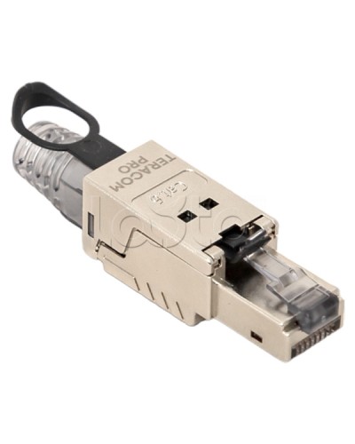 Коннектор TERACOM PRO полевой заделки RJ-45 (8P8C) экран. STP для кабеля Cat.6A EKF (TRP-PLUG-6ASTP-FST) в Северске Коннекторы Pintop.ru