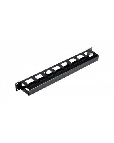 NIKOMAX (NMC-OK580C-1U-BK) - Кабельный органайзер NIKOMAX 19, 1U, глубина колец 58мм, металлический, скрышкой в Северске Кабельные органайзеры Pintop.ru