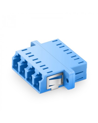 Оптический адаптер OS2, квадро LC, с фланцами, синий Eurolan (36A-S2-4L-02BU) в Северске Проходные адаптеры и розетки оптические Pintop.ru