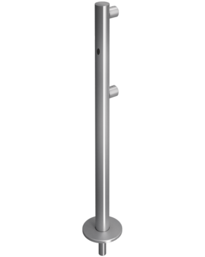 Стойка ограждения съемная односторонняя с отверстием под фиксатор слева Oxgard ВЗР 1996Р.21-02 в Северске Ограждения Pintop.ru