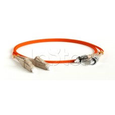 Патч-корд волоконно-оптический MM 62.5/125, ST-LC, duplex, LSZH, 1 м Hyperline FC-D2-62-LC/PR-ST/PR-H-1M-LSZH-OR (FC-62-ST-LC-PC-1M)