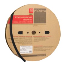 Трубка термоусаживаемая ТУТ 6/3 черная (100м) EKF (tut-6-b)