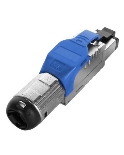 Разъем полевой оконцовки RJ-45 Hyperline (PLUE-8P8C-S-C6A-SH-BL) в Северске Патч-корды и пигтейлы Pintop.ru