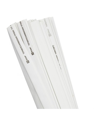 Термоусаживаемая трубка ТУТ нг 12/6 белая в отрезках по 1м EKF PROxima (tut-12-w-1m) в Северске Аксессуары для кабель-канала Pintop.ru