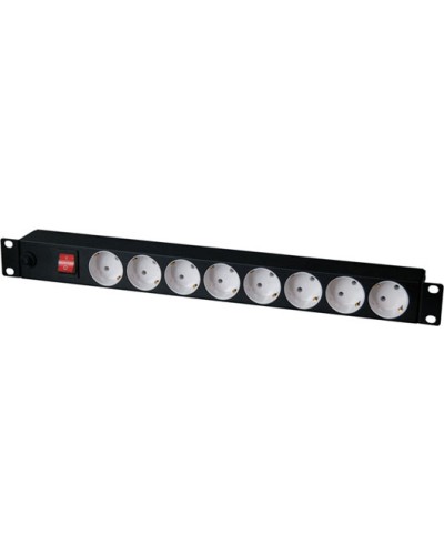 Блок розеток 1U, 8 розеток Schuko с фильтром TLK TLK-RS08MF1-BK в Северске Блоки розеток Pintop.ru