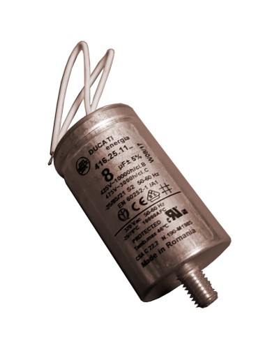 Конденсатор 8 мкФ с гибкими выводами и болтом Came 119RIR339 в Северске Запчасти для шлагбаумов и автоматики Pintop.ru