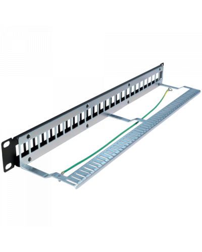 Патч-панель наборная, 24 порта, STP, 1U TWT (TWT-PP24OK-STP) в Северске Патч панель Pintop.ru