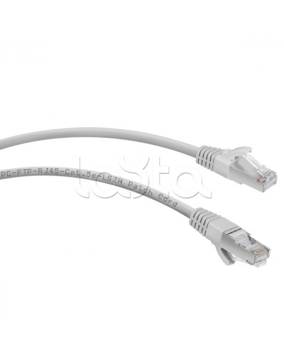 Патч-корд FTP, категория 5е, 1 м, LSZH, экранированный, серый Cabeus PC-FTP-RJ45-Cat.5e-1m-LSZH в Северске Патчкорды (медные) Pintop.ru