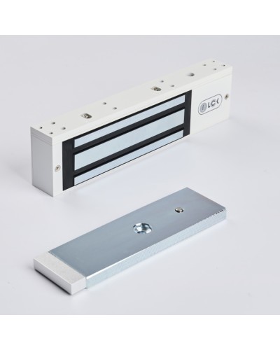 R-Lock RL-EM350-LSW - Электромагнитный замкок, 350кг, DC12/24B, цвет белый, RAL9016(белый), два датчика втроены в корпус замка: датчик Холла и магнито-контактный датчик в Северске Электромагнитные замки Pintop.ru