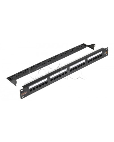 Патч-панель 1U 24 порта RJ45 NIKOMAX (NMC-RP24UE2-1U-BK) в Северске Патч панель Pintop.ru