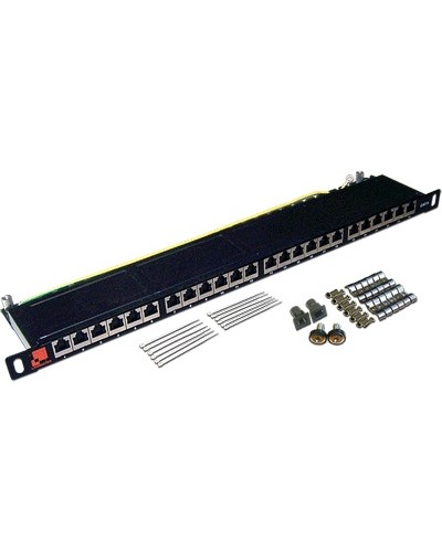 Патч-панель 19, 24 порта RJ-45, категория 6, STP, 0.5U, компактная LANMASTER LAN-PPC24S6 в Северске Патч панель Pintop.ru
