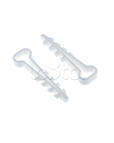 Дюбель-хомут для плоского кабеля (5-8мм) белый (100шт.) EKF PROxima (plc-nccf-5x8w) в Северске Стяжки-хомуты Pintop.ru
