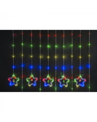 Гирлянда Navigator 95 014 NGF-D035-03 (бахрома звезды и фигурки RGBY 3*0.6м IP20 в Северске Источники света(Лампы) Pintop.ru