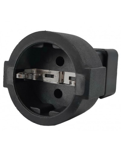 Адаптер переходной, розетка Schuko - вилка C20, 220В, 16А, черный LANMASTER (LAN-PPS/20-BK) в Северске Проходные адаптеры и розетки оптические Pintop.ru