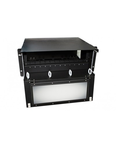 Патч-панель 19” универсальная Hyperline FO-19BX-4U-F2-12xSLT-W120H32-EMP в Северске Кросс оптический Pintop.ru