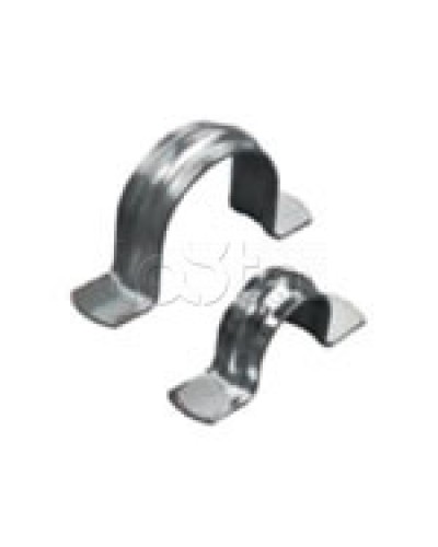 Скоба оцинкованная двухлапковая без монтажного отверстия, для трубы D40мм (1уп = 50шт) Экопласт (43641) в Северске Держатели, клипсы, скобы Pintop.ru