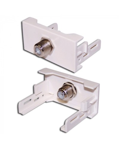 Вставка Mosaic 22.5x45 с RF-адаптером F-81, белая LANMASTER (LAN-WA-LP-RF-WH) в Северске Коннекторы и разъемы Pintop.ru