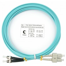 Шнур оптический duplex SC-ST 50/125 mm OM3 3м LSZH Cabeus FOP-50-SC-ST-3m