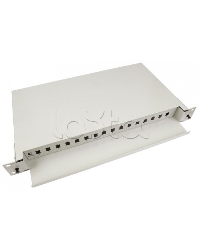 Бокс оптический 19, 1U на 16 SC/2xLC портов Cabeus ODF-19-16-SC в Северске Кросс оптический Pintop.ru