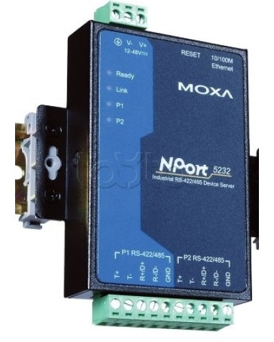 Сервер 2-портовый RS-422/485 в Ethernet Moxa NPort 5232-T в Северске Дополнительное оборудование для ОПС Pintop.ru