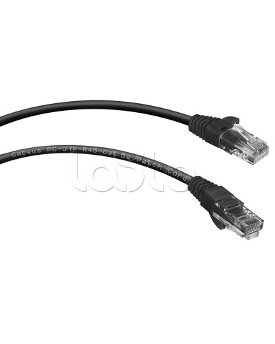 Шнур коммутационный 2xRJ-45/8P8C U/UTP кат.5е (1,5 м) Cabeus PC-UTP-RJ45-Cat.5e-1.5m-BK в Северске Патчкорды (медные) Pintop.ru