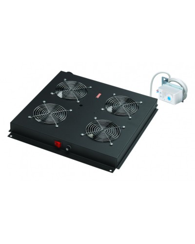 Вентилятор 4-х мод. с мех. терм., со шнуром пит. 1,8м, вилка Shuko, чер. Datarex DR-452411 в Северске Вентиляторные модули Pintop.ru