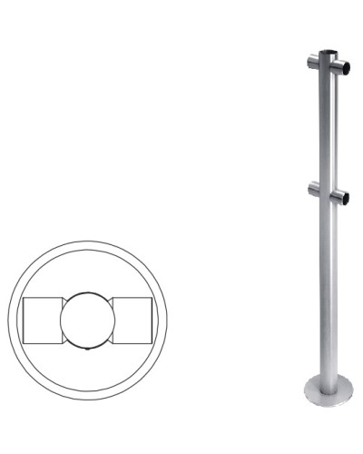 Стойка ограждения i-образная (антик серебро) Oxgard в Северске Ограждения Pintop.ru