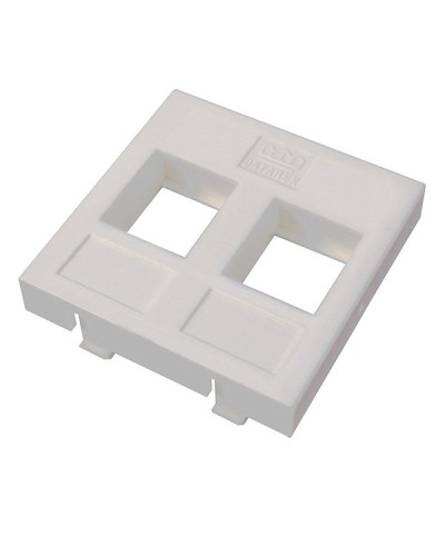 Адаптер Mosaic 45 х 45 мм для модуля Keystone, 2 порта, белый Datarex DR-5303 в Северске Коммутационные изделия Pintop.ru