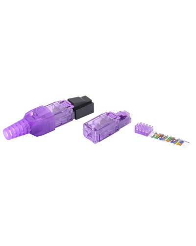 Разъем RJ-45 8P8C Hyperline PLUD-8P8C-S-C6-VL в Северске Коннекторы и разъемы Pintop.ru