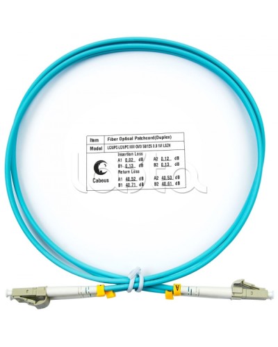 Патч-корд волоконно-оптический MM 50/125 duplex LC-LC LSZH (1м) Cabeus FOP-50-LC-LC-1m в Северске Патч-корды оптические Pintop.ru