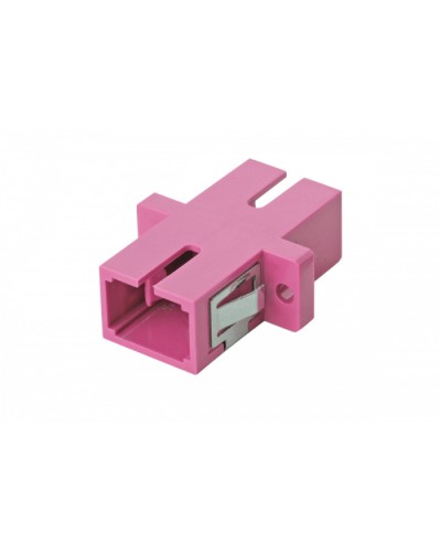 Оптический адаптер OM4, симплекс SC, с фланцами, пурпурный Eurolan (36A-40-SC-02MG) в Северске Проходные адаптеры и розетки оптические Pintop.ru