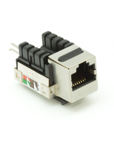 Модуль-вставка типа Keystone, Кат.5e (Класс D), 100МГц, RJ45/8P8C, 110/KRONE, T568A/B, экранированный, металлик, уп-ка 10шт. NETLAN EC-UKJ-SD2-MT-10 в Северске Коннекторы Pintop.ru