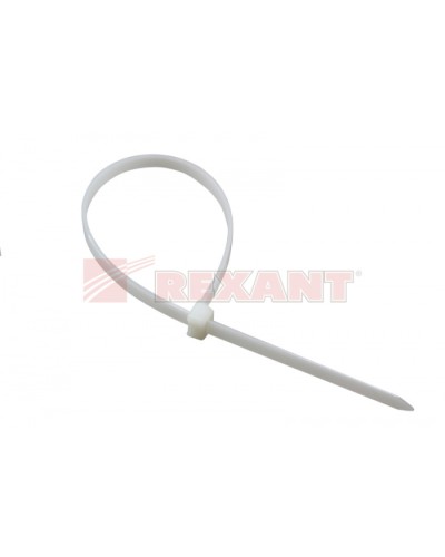 Хомут-стяжка нейлоновый 3х150 мм белый (100шт/уп) REXANT 07-0150 в Северске Стяжки-хомуты Pintop.ru