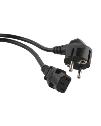 Кабель питания компьютера (Shucko - C13), 10A, угловая вилка, 1м Hyperline PWC-IEC13-SHM-1.8-BK в Северске Патч-корды и пигтейлы Pintop.ru