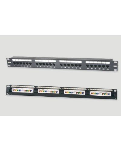 Патч-панель 19, 1U, 24xRJ45 категория 6 Eurolan (27B-U6-24BL) в Северске Патч панель Pintop.ru