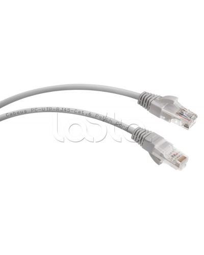 Патч-корд UTP, категория 6, 10 м, неэкранированный, серый Cabeus PC-UTP-RJ45-Cat.6-10m в Северске Патчкорды (медные) Pintop.ru