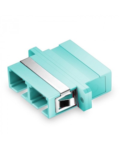 Оптический адаптер, OM3, дуплекс SC, с фланцами, бирюзовый Eurolan (36A-30-2S-02AQ) в Северске Проходные адаптеры и розетки оптические Pintop.ru