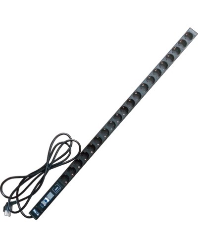 Блок розеток вертикальный 20xSchuko, 250V, 16A, шнур 3 метра, вилка Schuko TWT TWT-PDV-20GS-GP в Северске Блоки розеток Pintop.ru