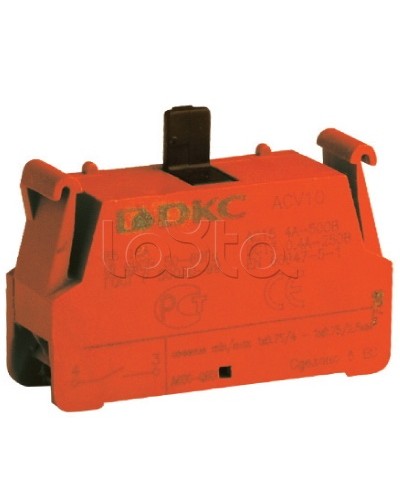 Блок контактный с клеммным безвинтовым зажимом, нормально-замкнутый DKC ACV01 (5 шт/уп) в Северске Клеммные колодки Pintop.ru