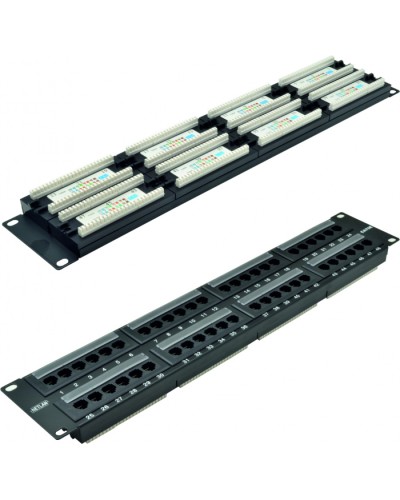 Панель коммутационная 19, 2U, 48 портов,Кат.5e NETLAN EC-URP-48-UD2 в Северске Патч панель Pintop.ru