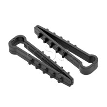 Дюбель-хомут для плоского кабеля (5-8мм) черный (100шт.) EKF PROxima (plc-nccf-5x8b)