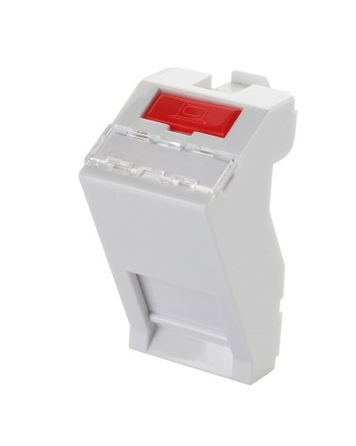 Адаптер 45 × 22,5 мм для 1 модуля Keystone, наклонный, белый Eurolan (16B-45-05WT) в Северске Модули Keystone Pintop.ru