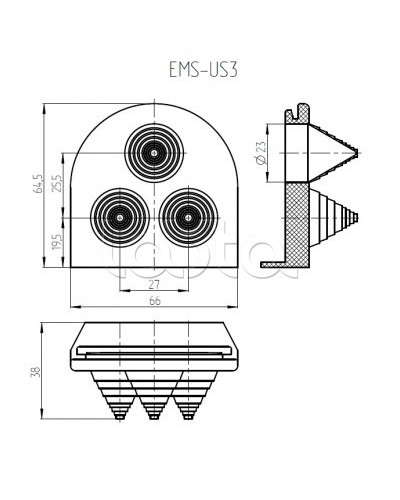 Ввод кабельный Elbox EMS-US3 в Северске Аксессуары для стоек и шкафов Pintop.ru