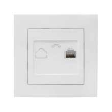 Валенсия розетка телефонная RG-11 1-местная белая EKF PROxima (EWT01-034-10)